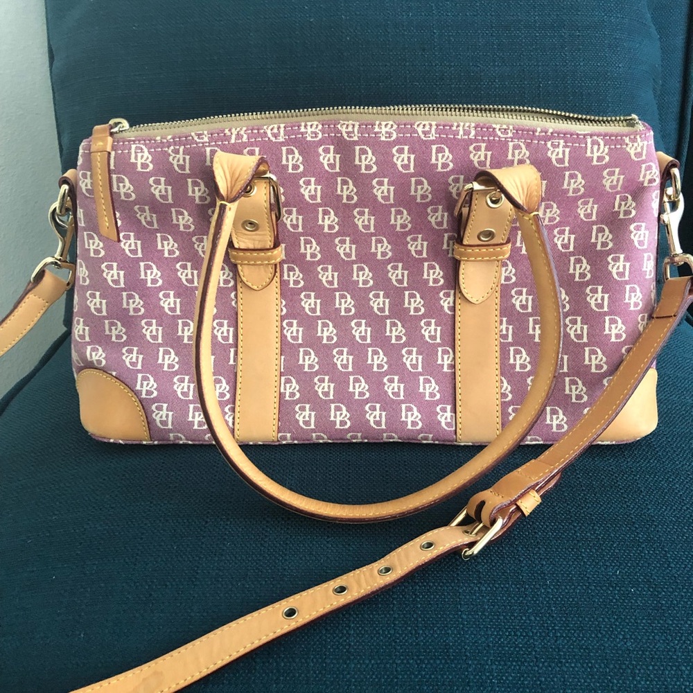 Authentic Dooney and Bourke vintage pink satchel purse